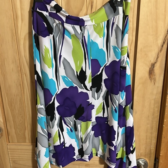 CATO Floral Women's Skirt in Purple and Blue - Picture 3 of 4
